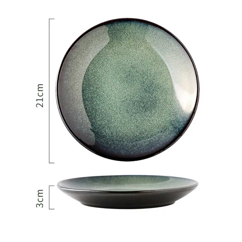 Assiette Printemps en céramique bleu minéral, 15,2 à 25,5 cm, vue 6