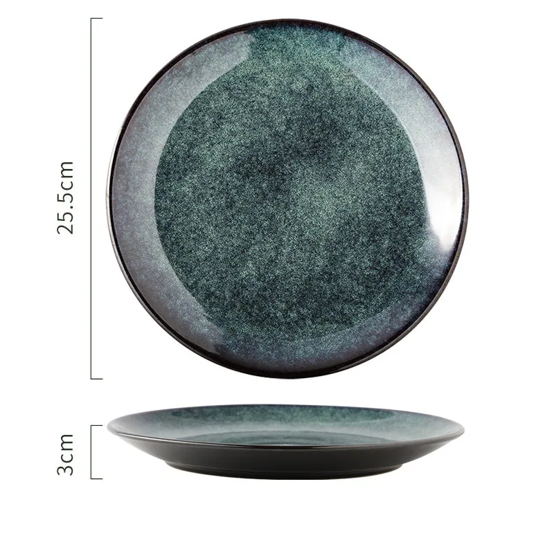 Assiette Printemps en céramique bleu minéral, 15,2 à 25,5 cm, vue 7