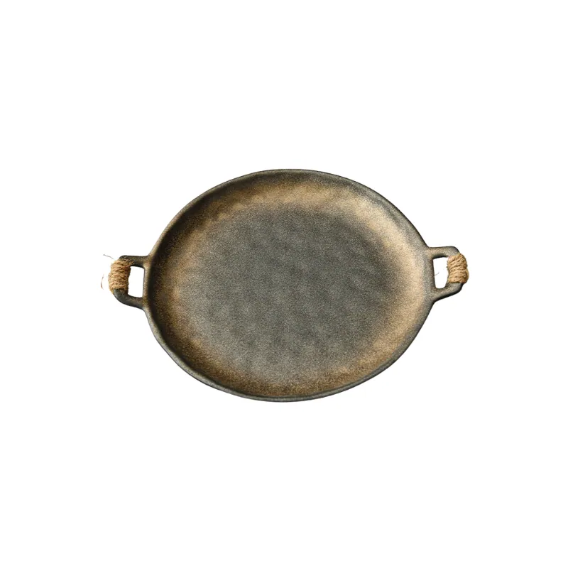 Assiette à deux anses en céramique Méridien, 23 cm, quatre coloris, vue 6