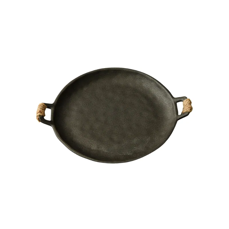 Assiette à deux anses en céramique Méridien, 23 cm, quatre coloris, vue 8