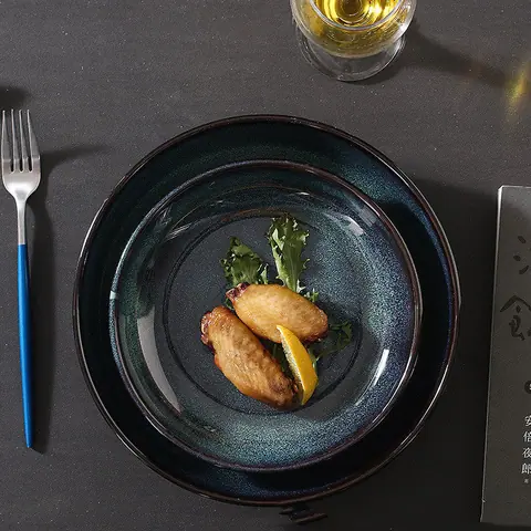 Assiette creuse japonaise en céramique Aurore, 20 ou 25 cm