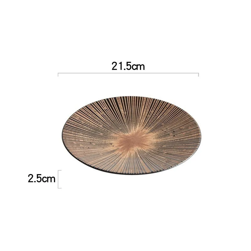 Assiette creuse Plénitude en céramique, décor rayonnant, vue 5