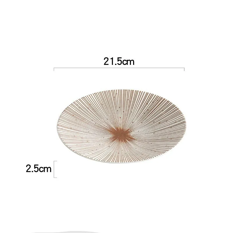 Assiette creuse Plénitude en céramique, décor rayonnant, vue 6