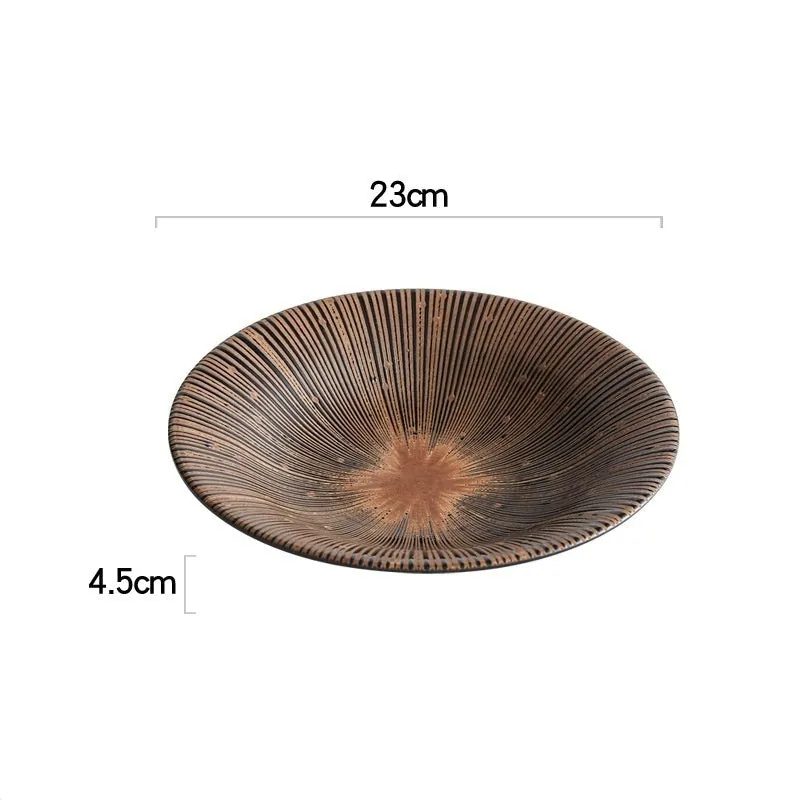 Assiette creuse Plénitude en céramique, décor rayonnant, vue 8