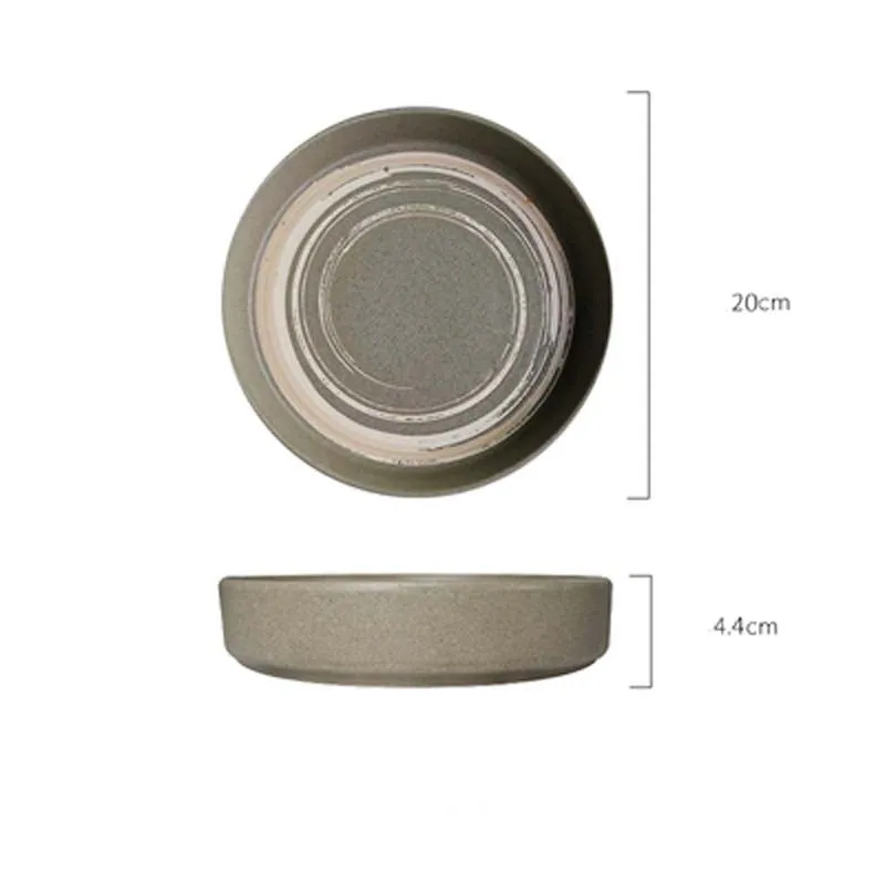 Assiette japonaise en céramique émail de style céladon, vue 4