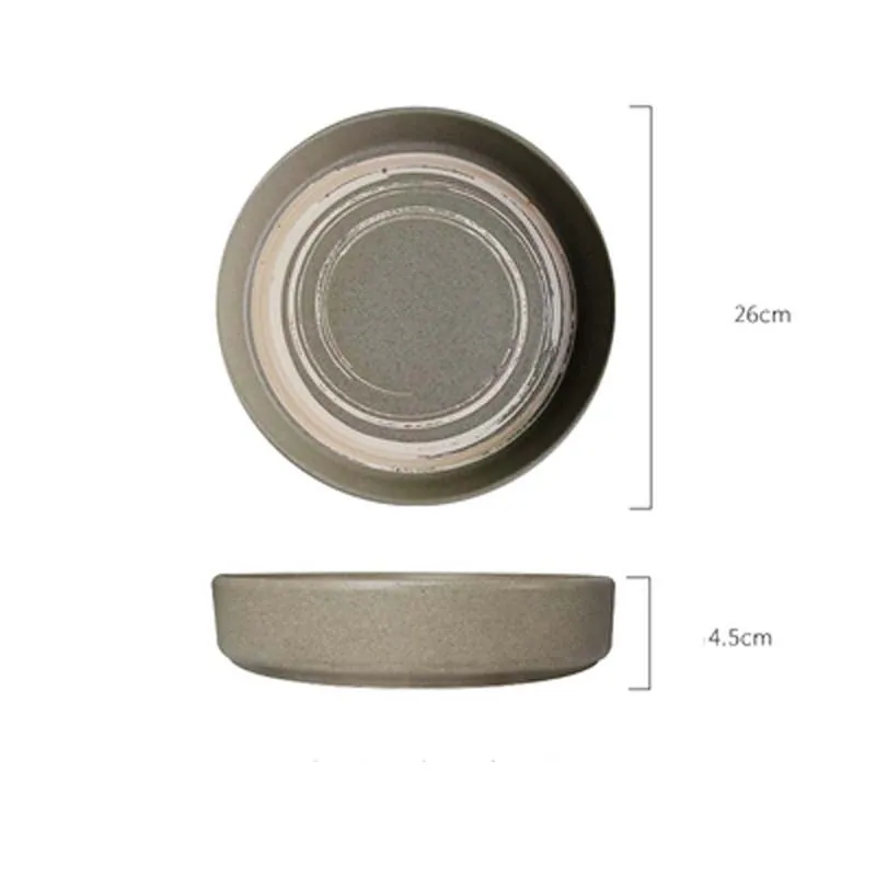 Assiette japonaise en céramique émail de style céladon, vue 5