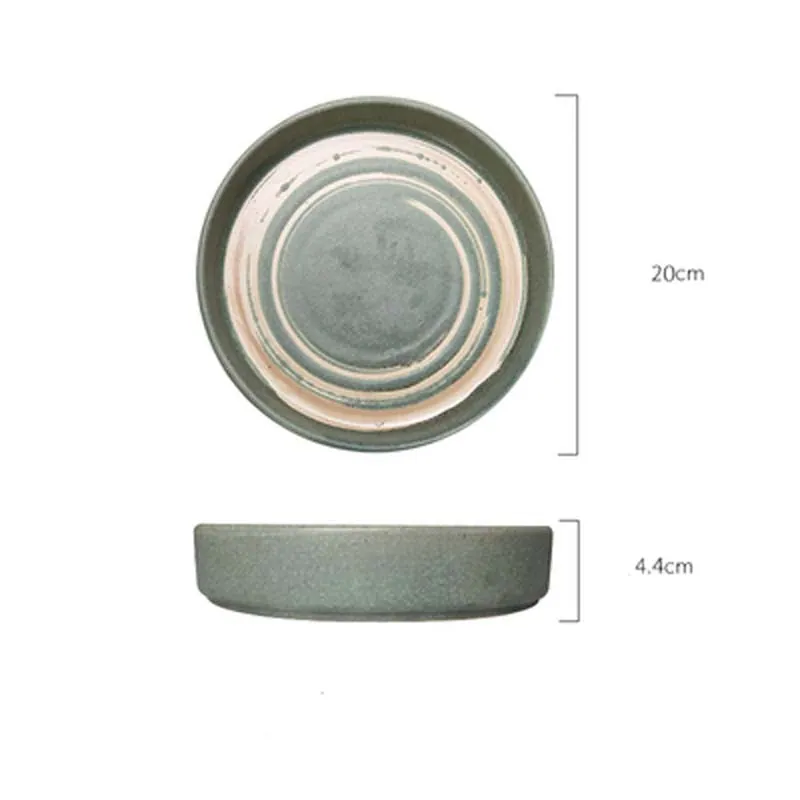 Assiette japonaise en céramique émail de style céladon, vue 6