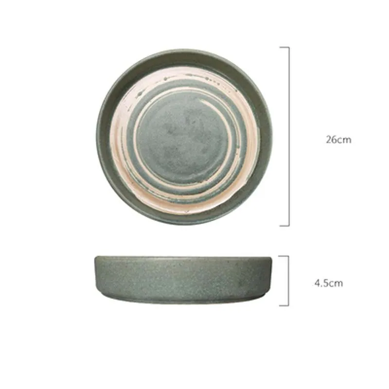 Assiette japonaise en céramique émail de style céladon, vue 7