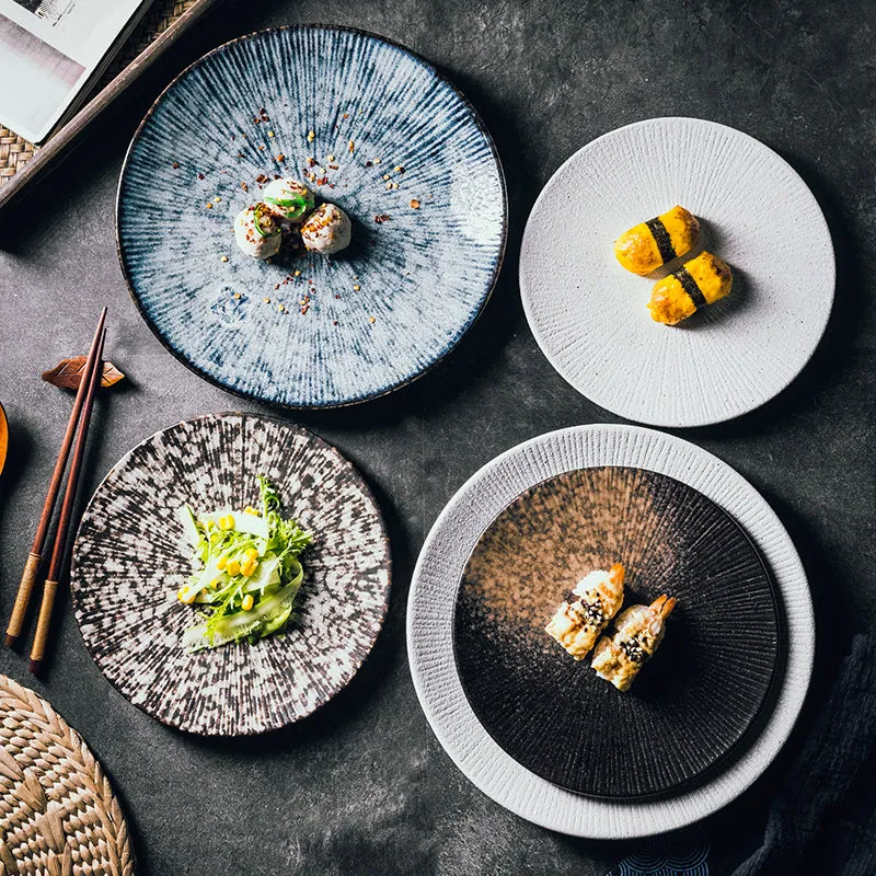 Assiette japonaise en grès à glaçure blanche mate Dahlia, vue 3