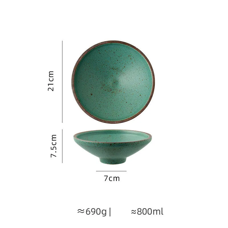 Assiette japonaise en grès Ébène, 21 cm, cinq coloris, vue 6