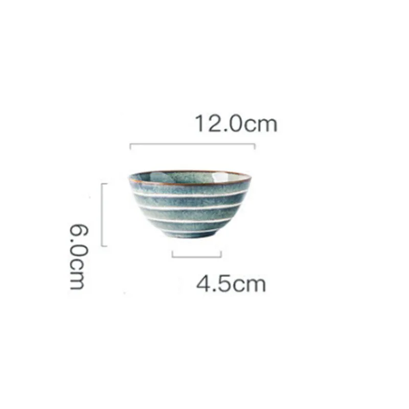 Assiette creuse japonaise en grès effet galets, bols assortis, vue 5