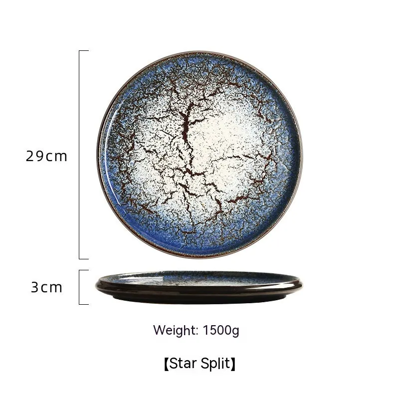 Assiette japonaise en céramique à glaçure bleue Nikko, vue 5