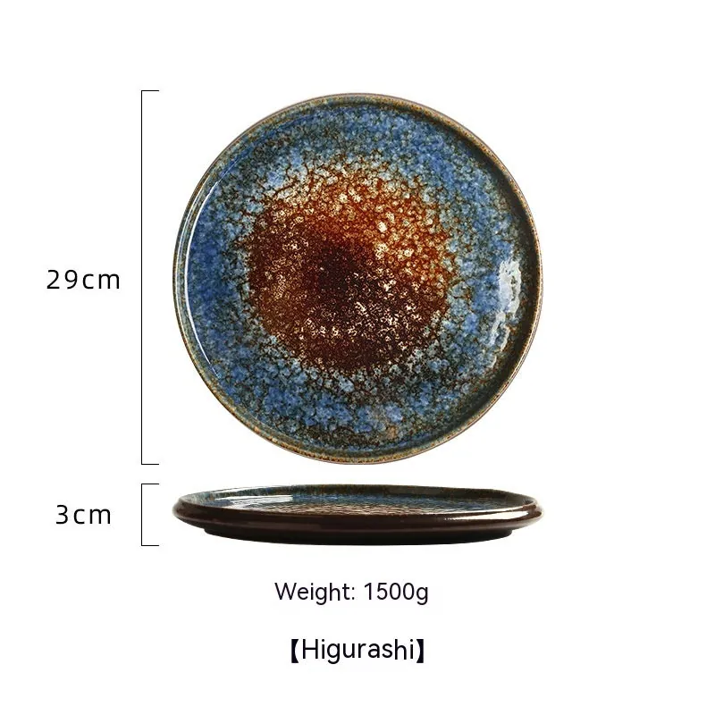 Assiette japonaise en céramique à glaçure bleue Nikko, vue 6