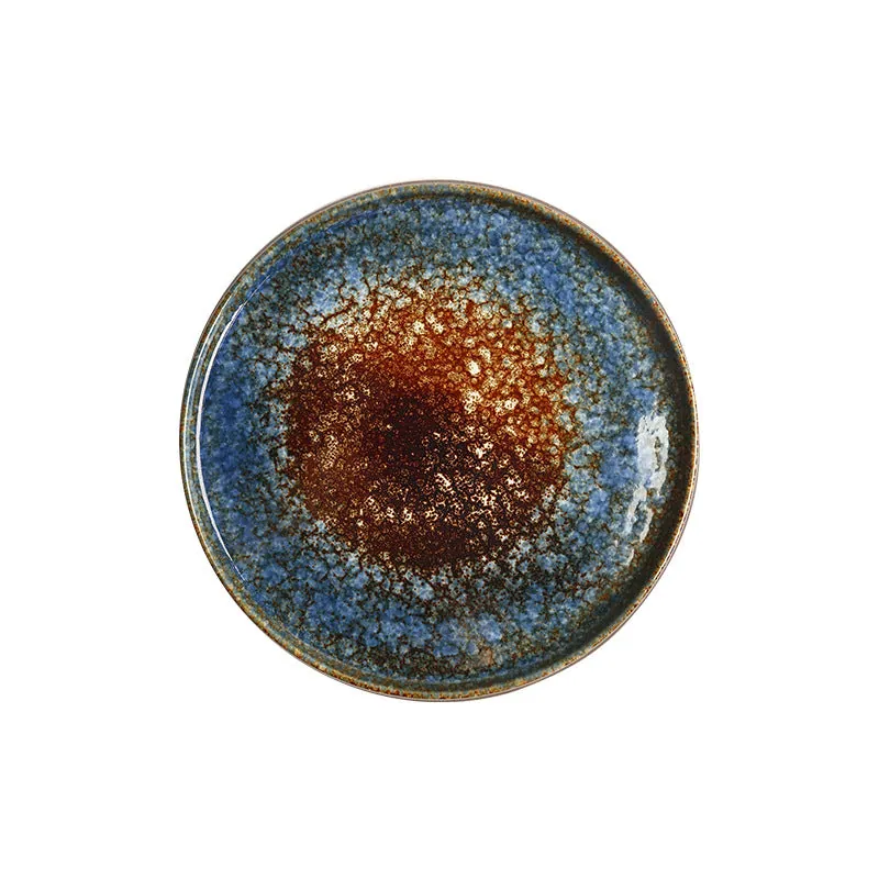 Assiette japonaise en céramique à glaçure bleue Nikko, vue 8