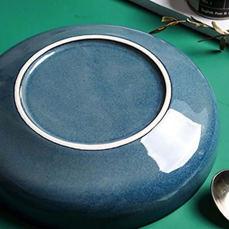 Assiette creuse japonaise en grès émaillé Shimokita, vue 2