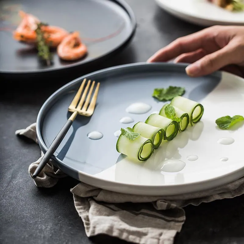 Assiette japonaise en grès émail de style shino, 2 tailles, vue 2