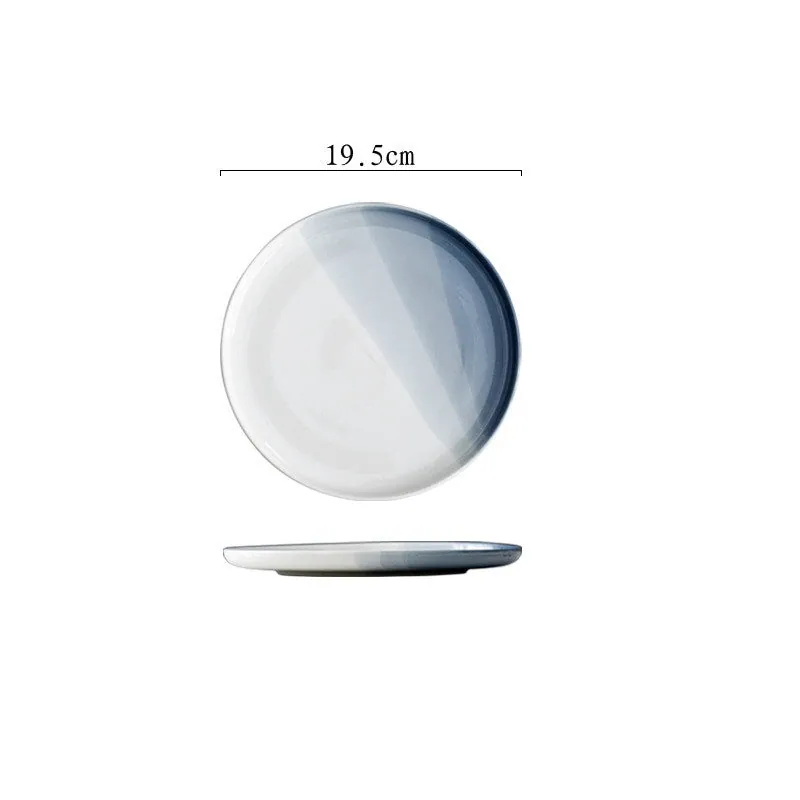 Assiette japonaise en grès émail de style shino, 2 tailles, vue 3