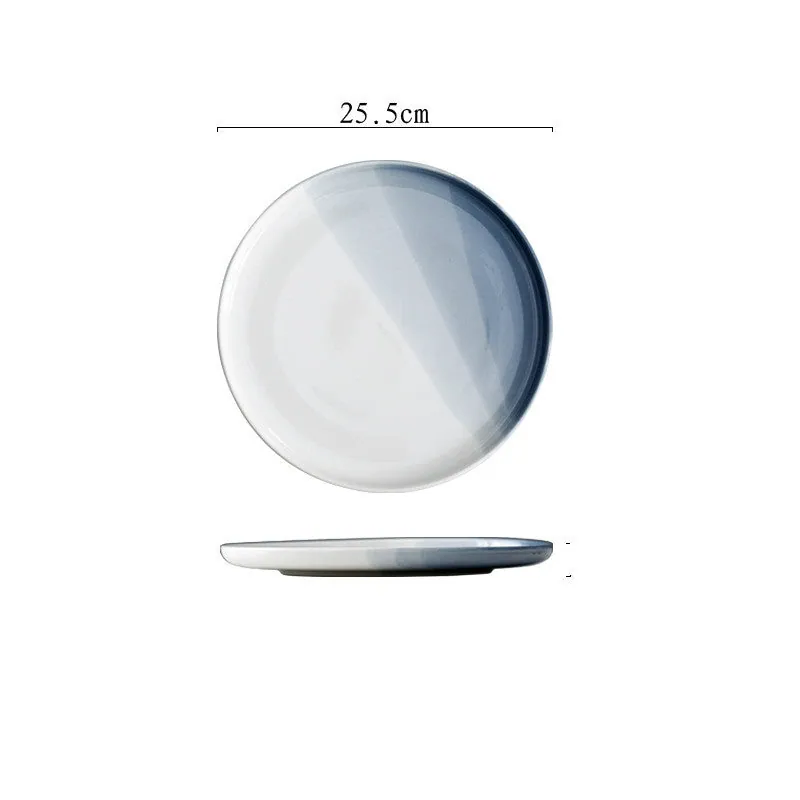 Assiette japonaise en grès émail de style shino, 2 tailles, vue 4