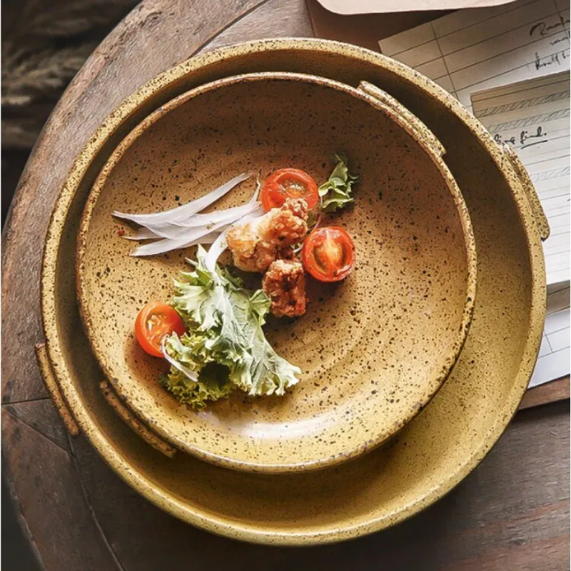 Assiette japonaise en grès émaillé Shirakawa, vue 4