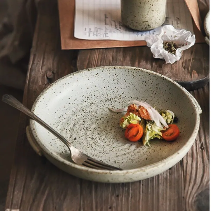 Assiette japonaise en grès émaillé Shirakawa, vue 6