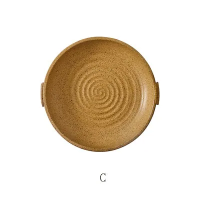 Assiette japonaise en grès émaillé Shirakawa, vue 7