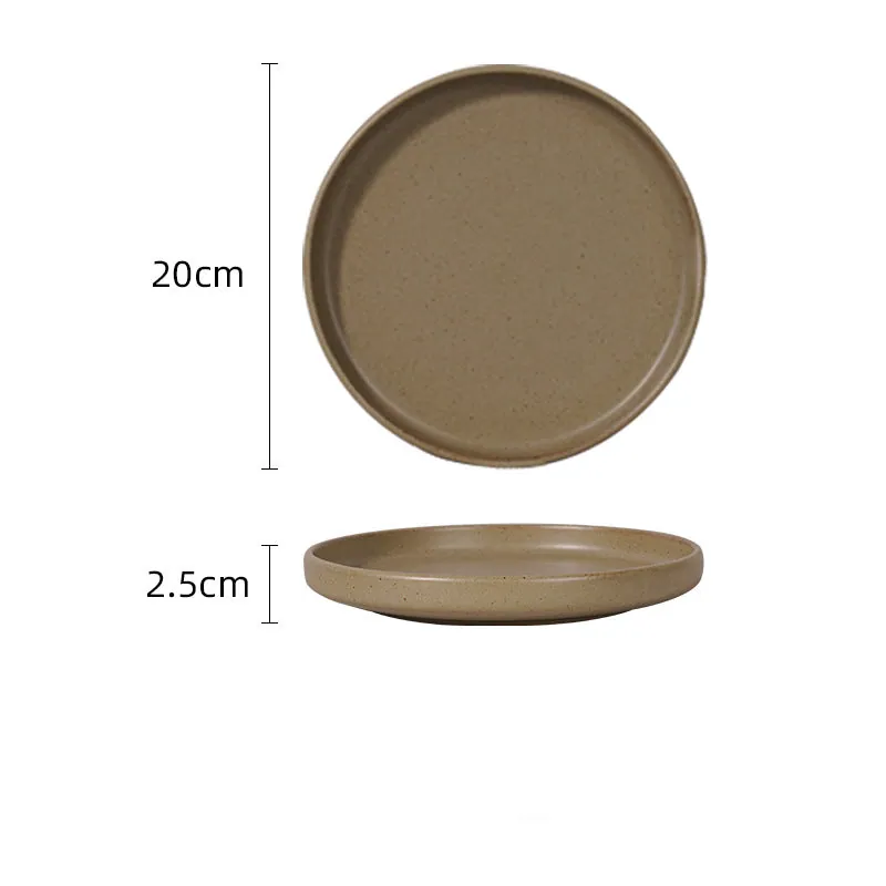 Assiette japonaise en grès émaillé Zéphyr, 20 et 22,5 cm, vue 3