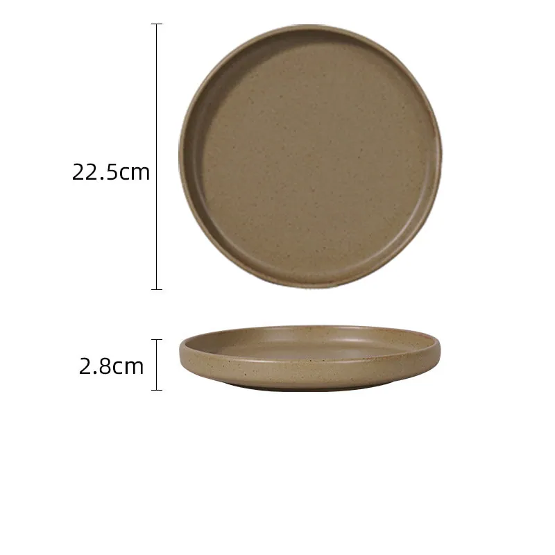 Assiette japonaise en grès émaillé Zéphyr, 20 et 22,5 cm, vue 4