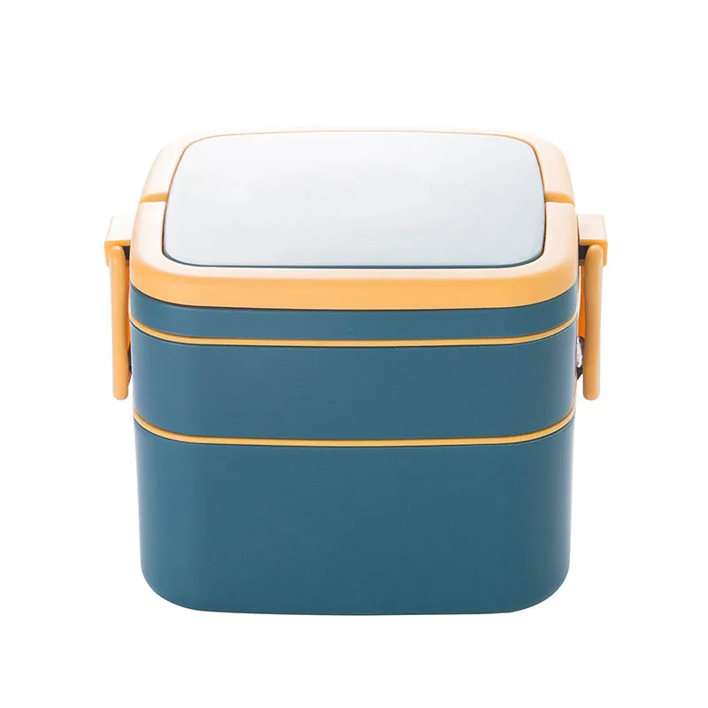 Bento japonais à deux étages Sculpté, 1,2 L, en plastique, vue 4