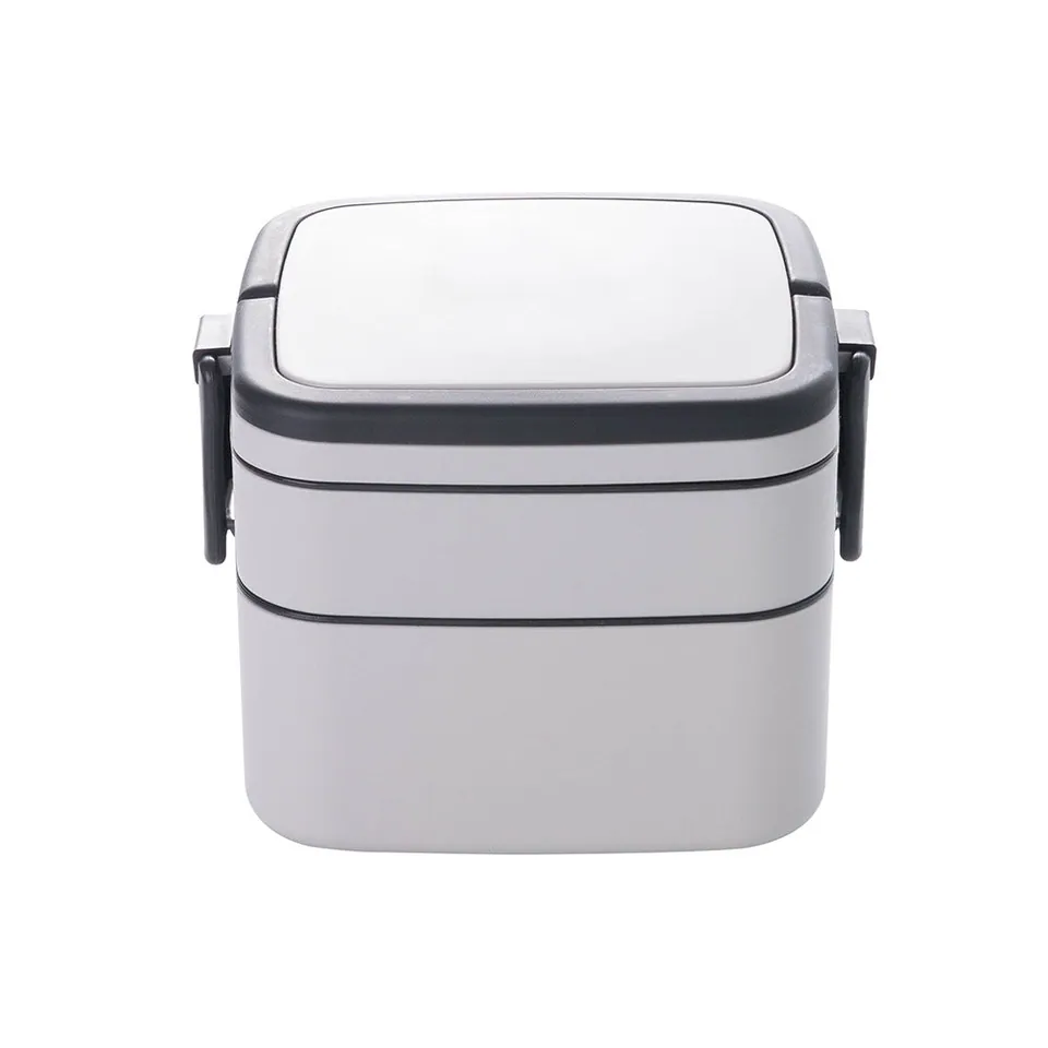 Bento japonais à deux étages Sculpté, 1,2 L, en plastique, vue 5