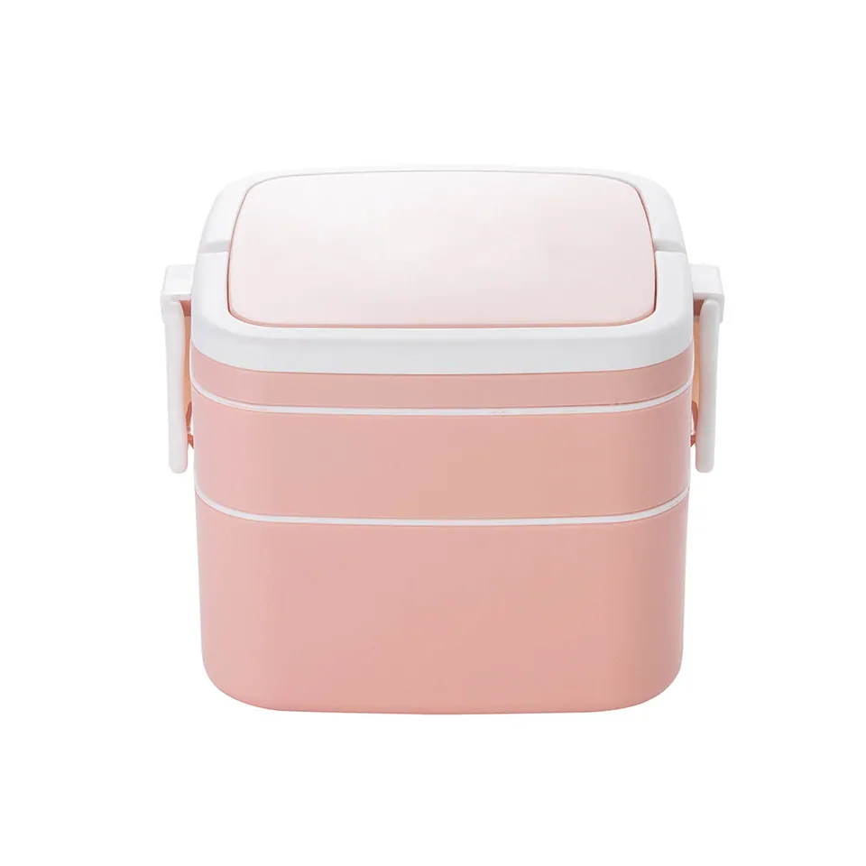 Bento japonais à deux étages Sculpté, 1,2 L, en plastique, vue 6