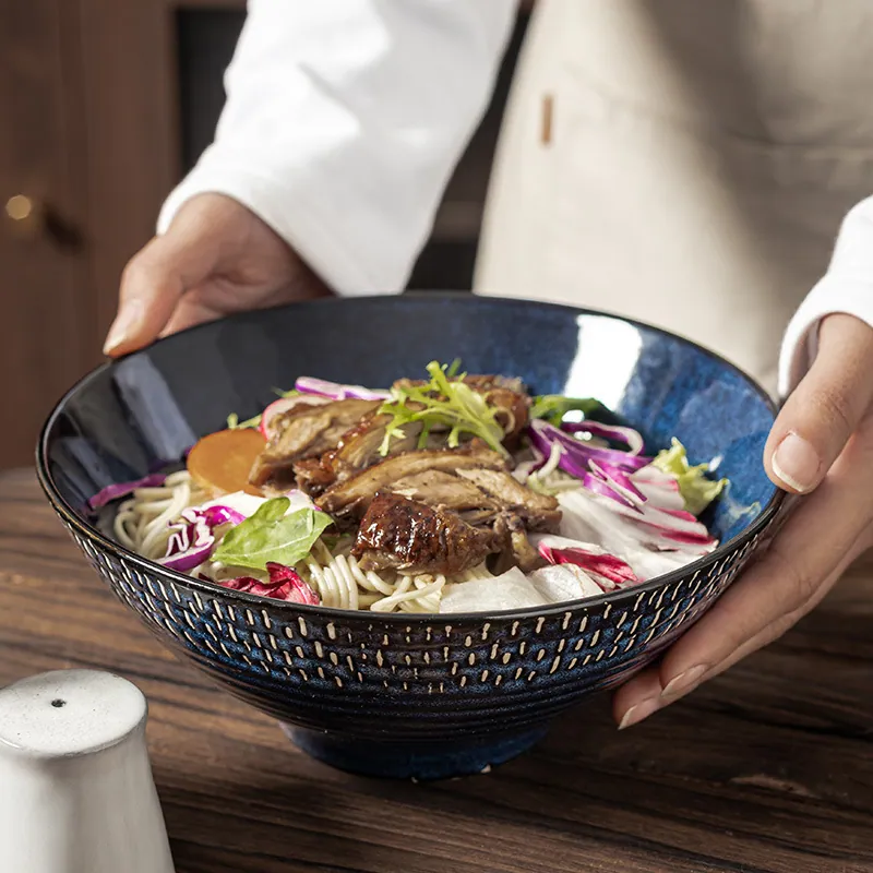 Bol à ramen japonais en grès Fluidité, 900 ml, à l'unité ou en set, vue 3