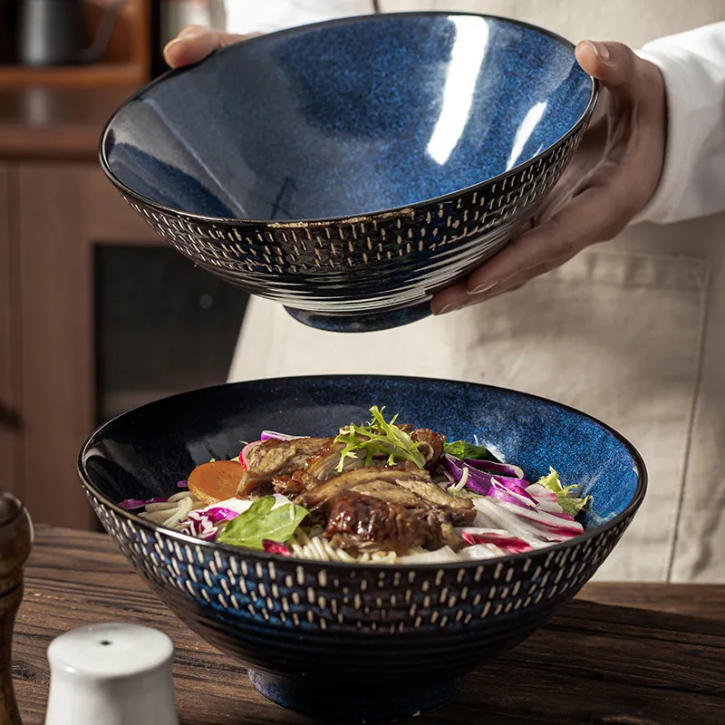 Bol à ramen japonais en grès Fluidité, 900 ml, à l'unité ou en set, vue 5