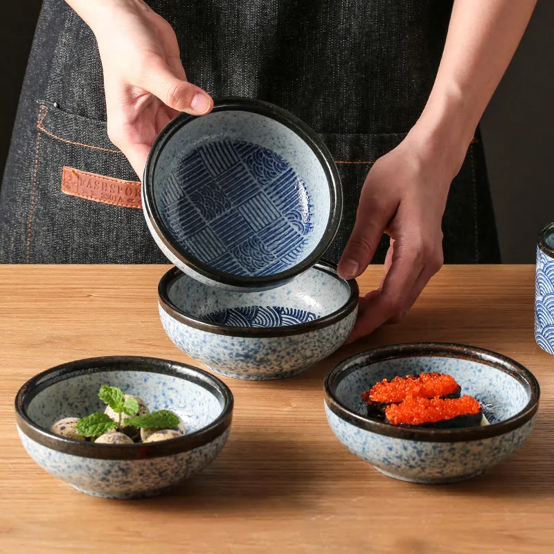 Petit bol japonais en grès émaillé Soleil, 12 cm, deux motifs, vue 2