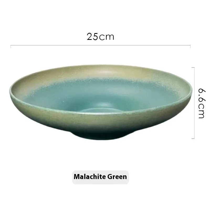 Bol large et assiette creuse en céramique Orchidée, céramique