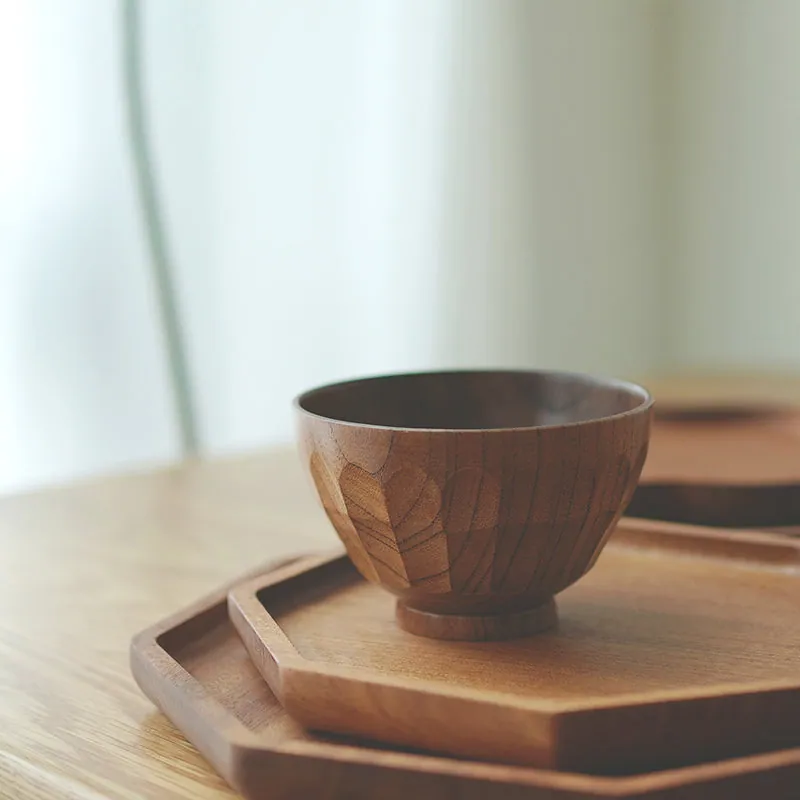 Bol en bois japonais Étoile, 12 cm, pour riz, soupe ou dessert, vue 3