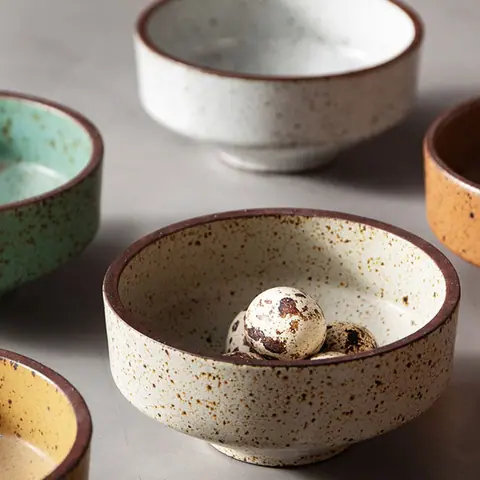 Bol japonais en grès émaillé Horizon, 14 cm, cinq coloris naturels
