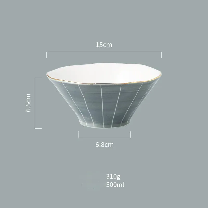 Bol japonais en grès émaillé gris Kogo, 15 ou 20 cm