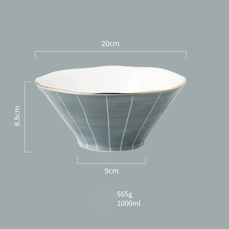 Bol japonais en grès émaillé gris Kogo, 15 ou 20 cm, vue 2
