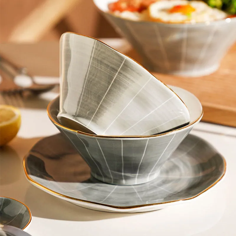Bol japonais en grès émaillé gris Kogo, 15 ou 20 cm, vue 4
