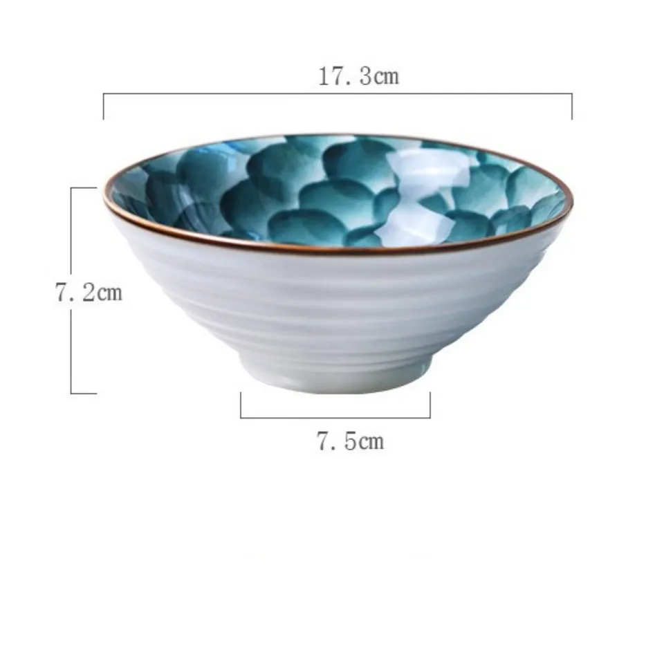 Bol japonais en grès émaillé vert limon, 15 cm, vue 3