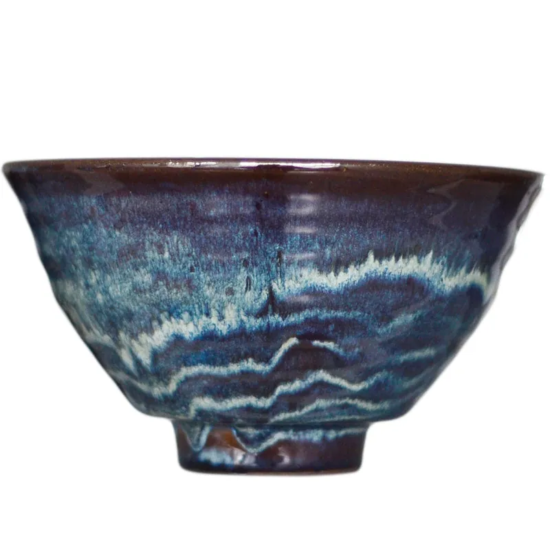 Bol japonais en porcelaine à glaçure bleutée Givre, vue 4