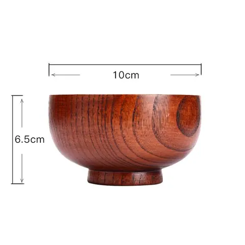 Bol japonais en bois laqué Prune