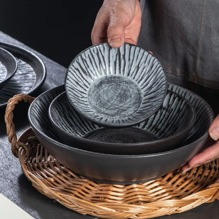 Bol japonais en grès émaillé Silence, 13,5, 18 ou 23,5 cm