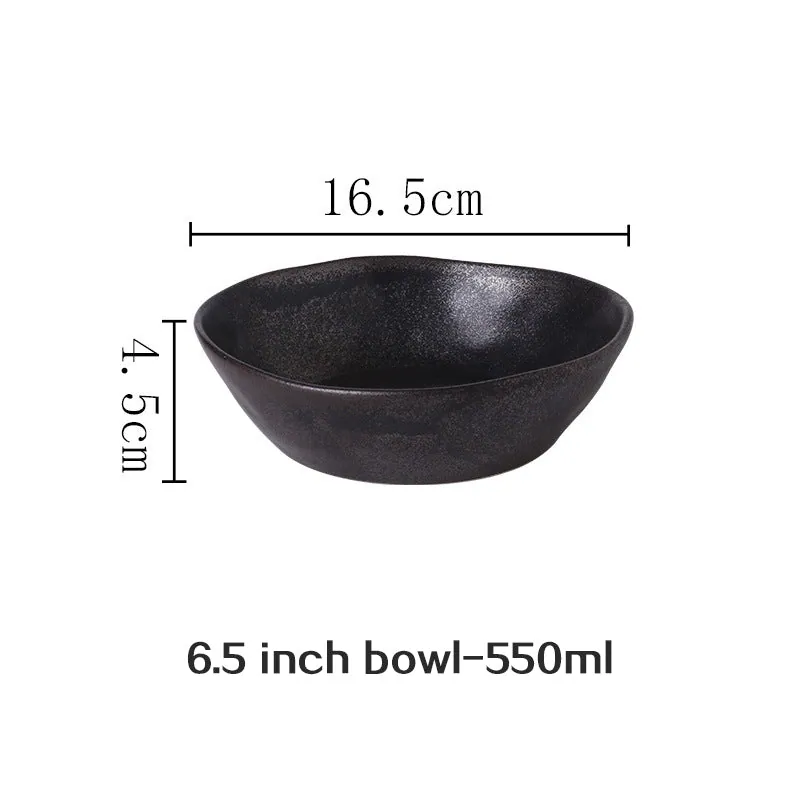 Bol japonais en grès émaillé Uji, gris ou noir métallique, vue 8