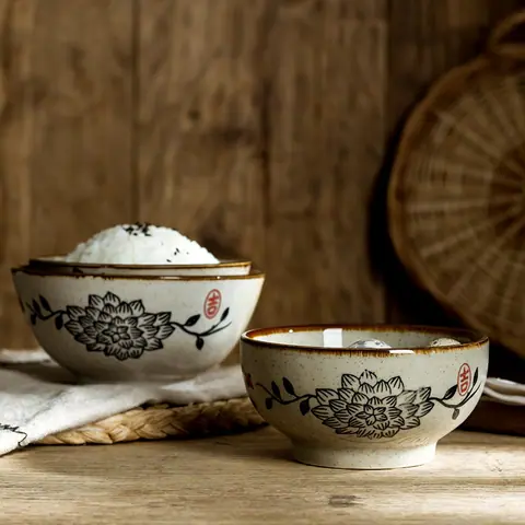 Bol japonais en céramique Estival, bol à riz ou à nouilles