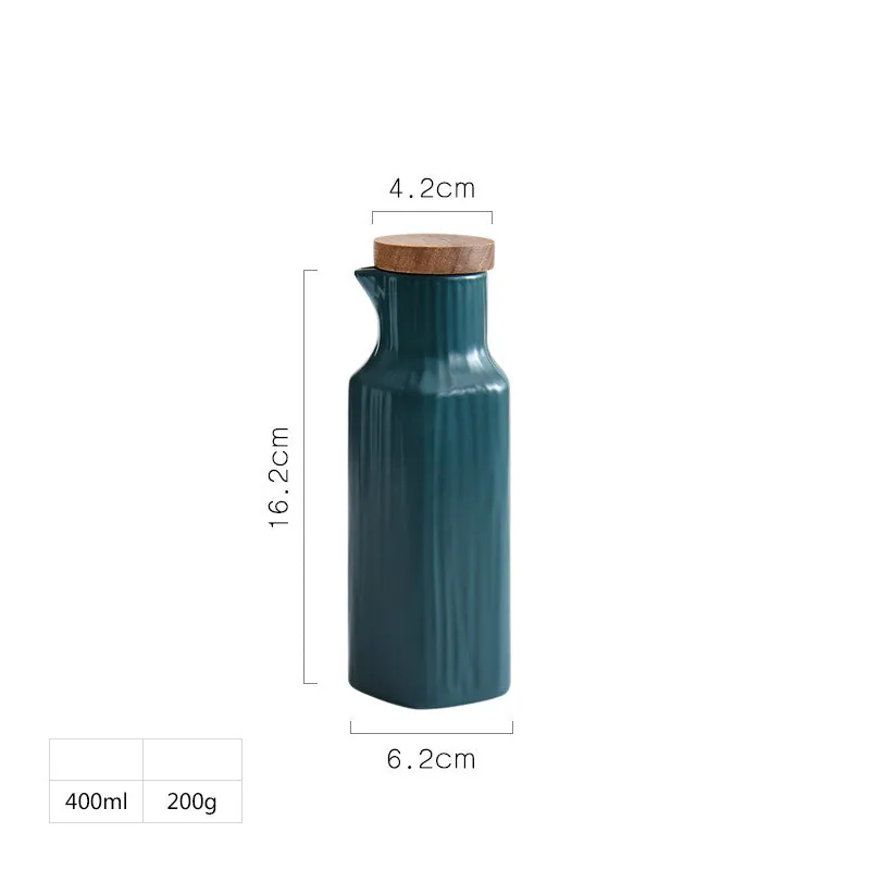 Bouteille japonaise en céramique émaillée Céruléen, vue 3