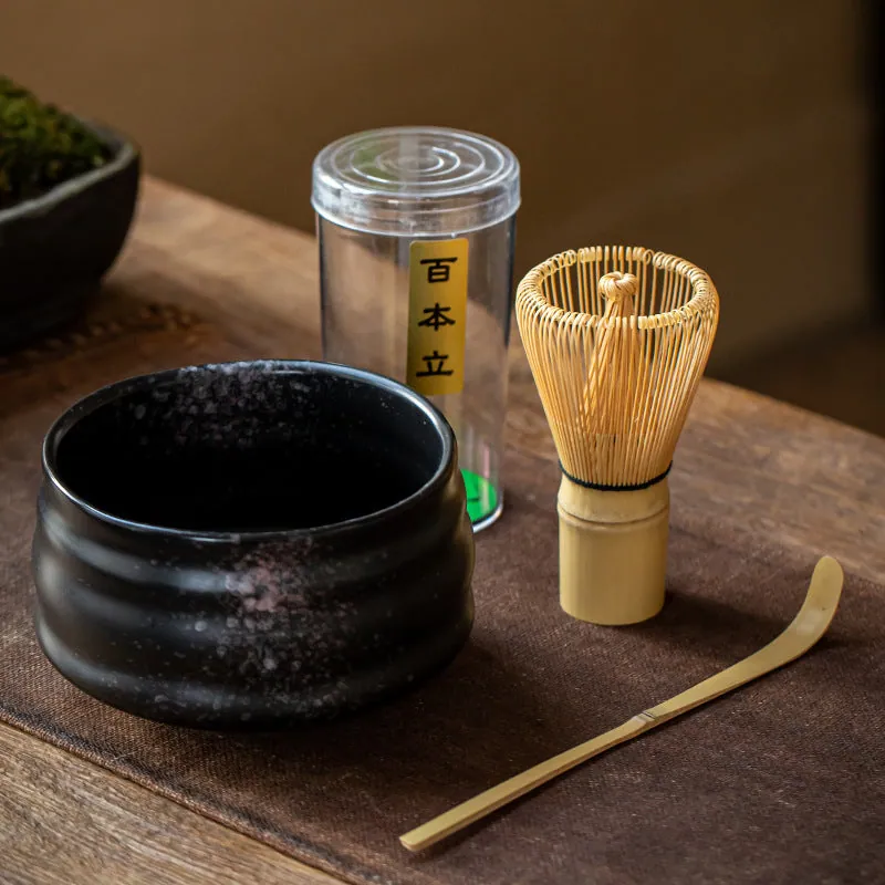 Set matcha Profondeur en bambou : chasen, chashaku et coffrets, vue 2