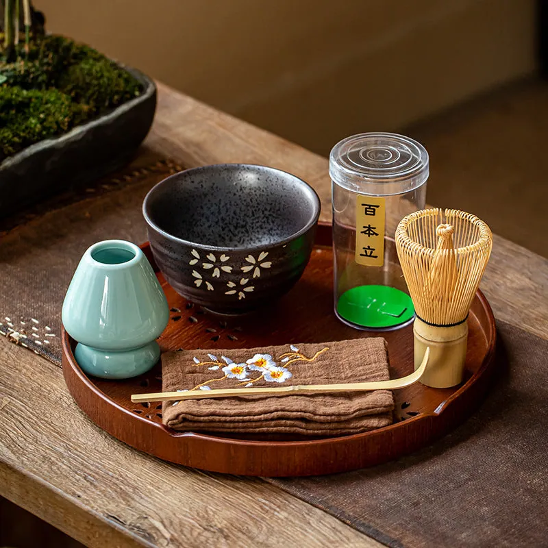 Set matcha Profondeur en bambou : chasen, chashaku et coffrets, vue 4