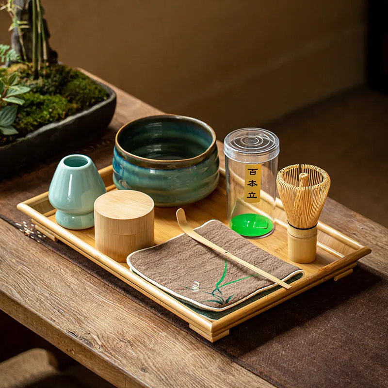 Set matcha Profondeur en bambou : chasen, chashaku et coffrets, vue 5