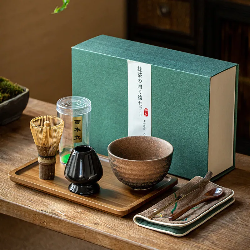 Set matcha Profondeur en bambou : chasen, chashaku et coffrets, vue 7